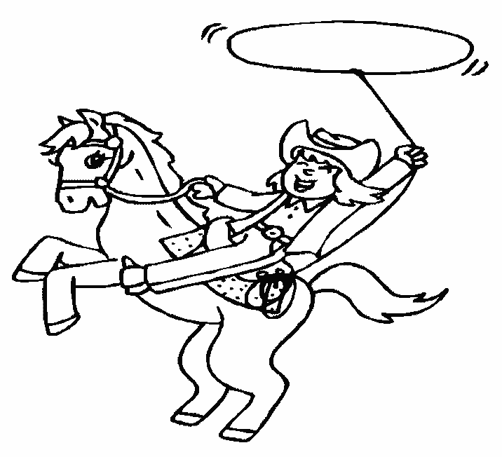 Dibujo gratuito Vaquero #91453 de la coleccion Personajes para imprimir