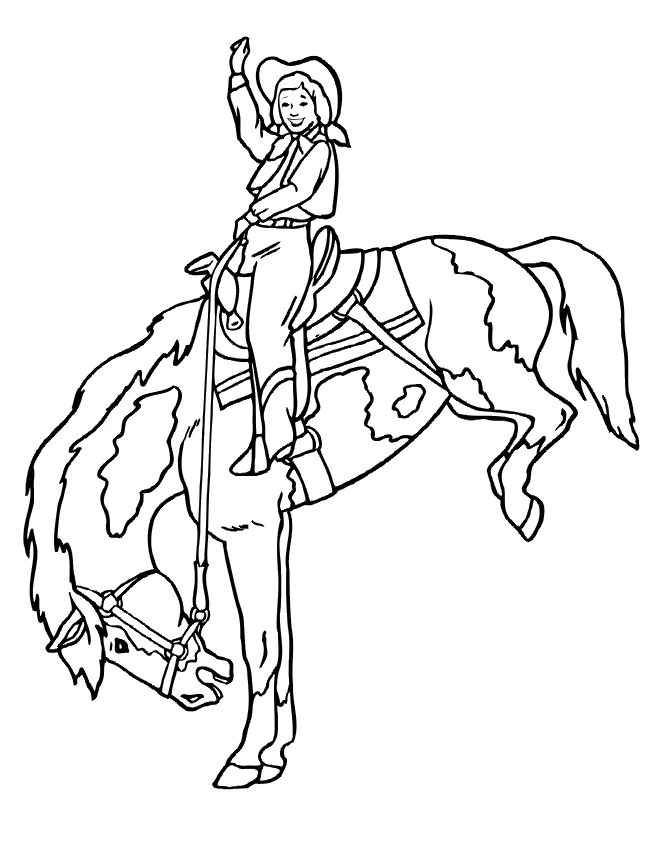 Dibujo gratuito Vaquero #91455 de la coleccion Personajes para imprimir