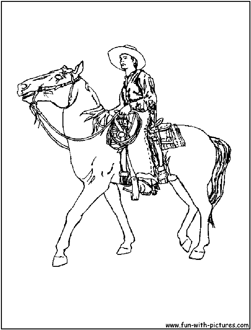 Dibujo gratuito Vaquero #91566 de la coleccion Personajes para imprimir