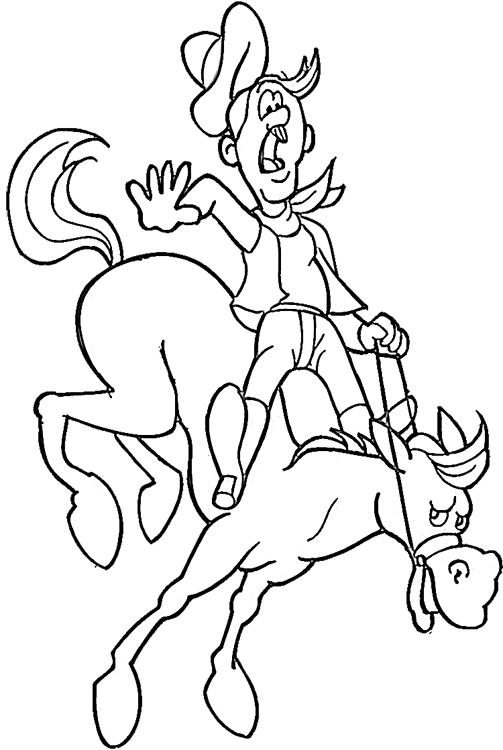 Dibujo gratuito Vaquero #91567 de la coleccion Personajes para imprimir