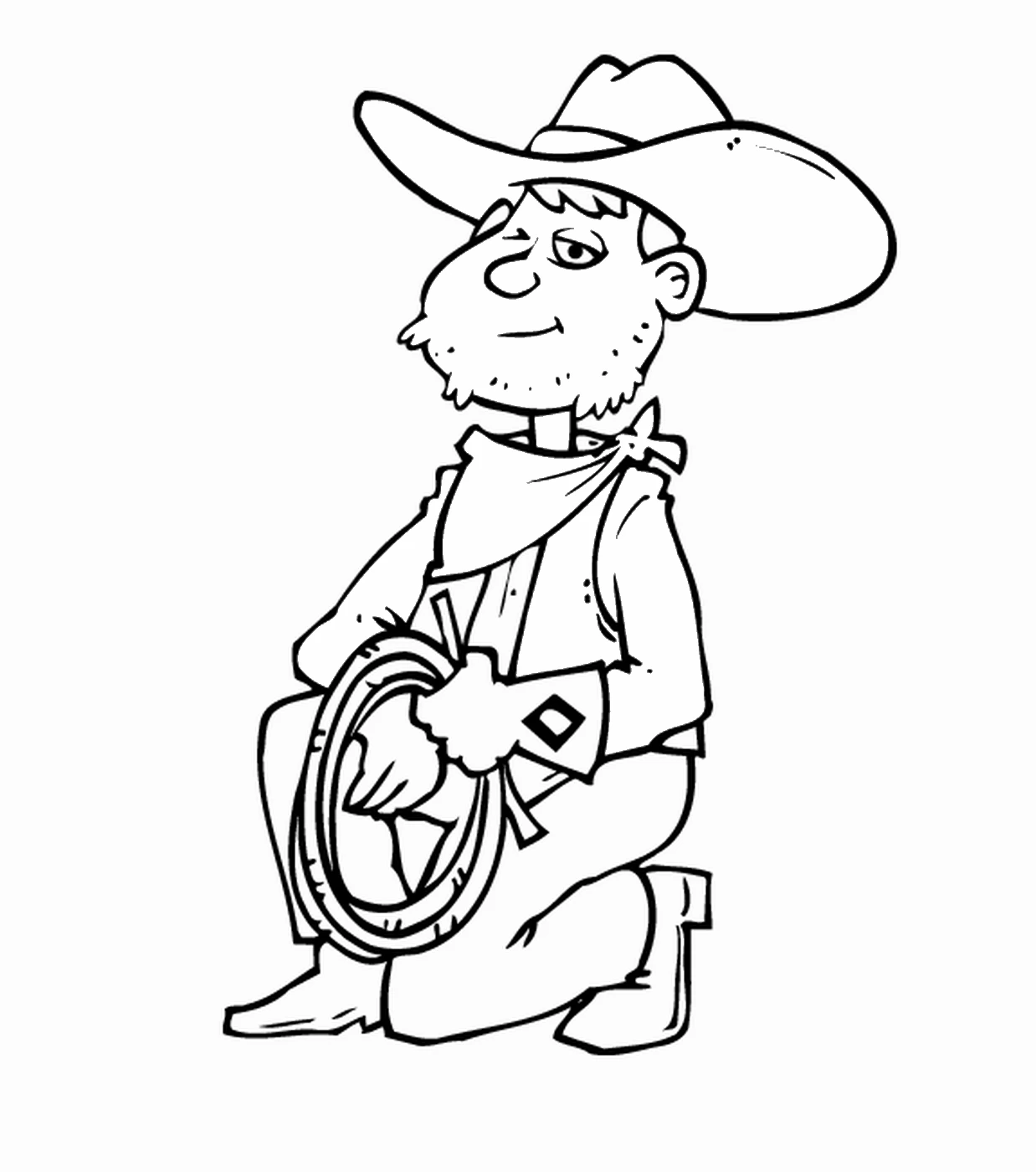 Dibujo gratuito Vaquero #91652 de la coleccion Personajes para imprimir