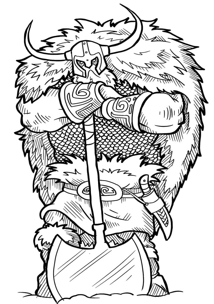 Dibujo gratuito Vikingo #212437 de la coleccion Personajes para imprimir