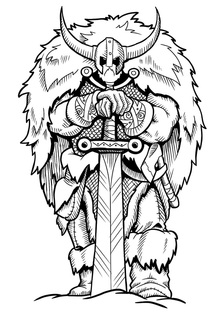 Dibujo gratuito Vikingo #212440 de la coleccion Personajes para imprimir