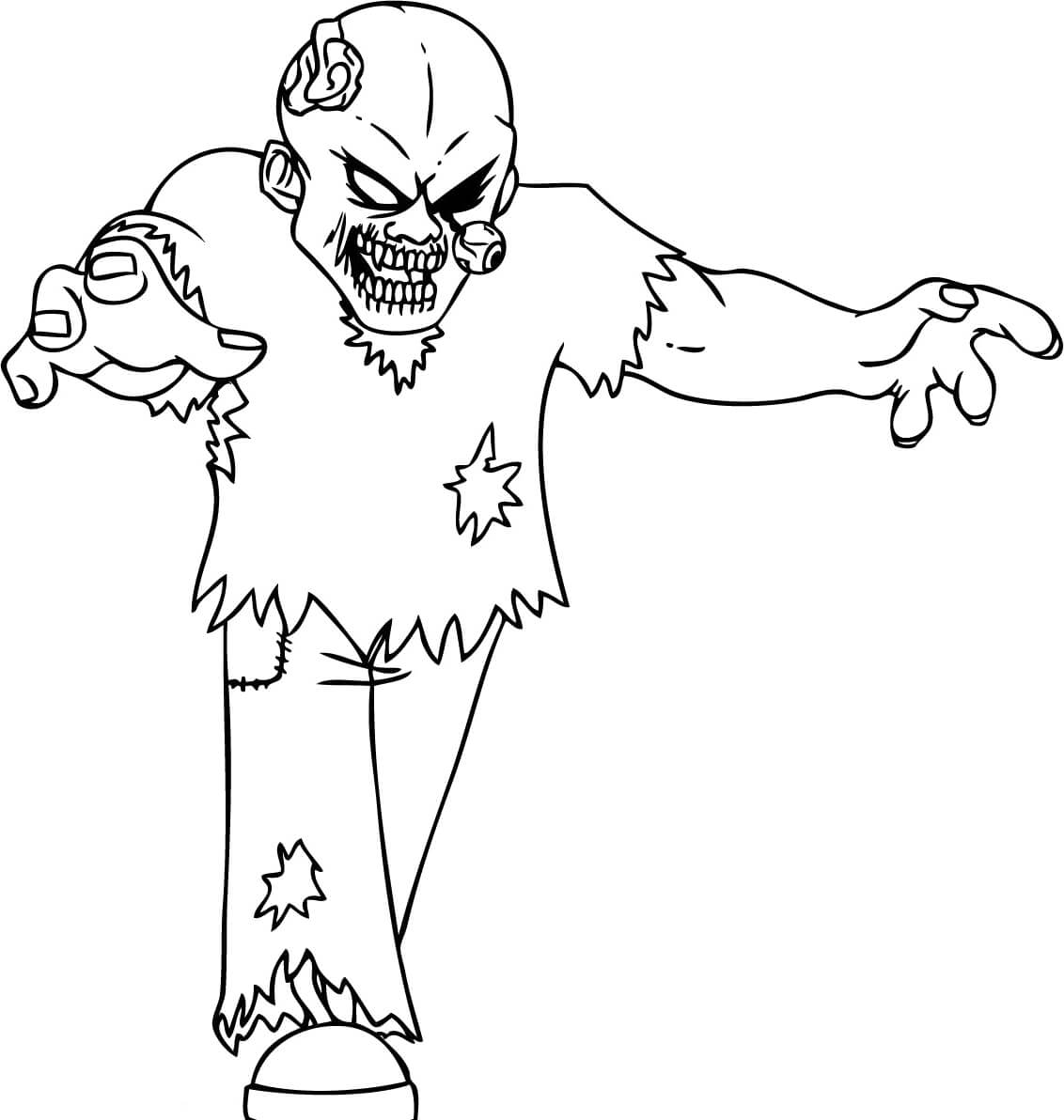 Dibujo gratuito Zombi #172887 de la coleccion Personajes para imprimir