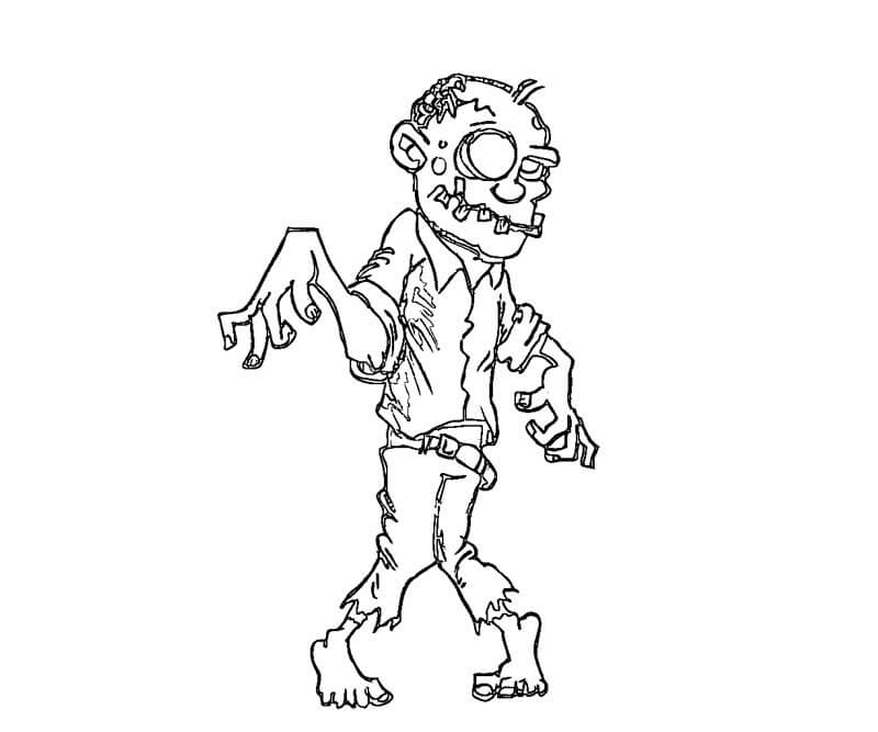 Dibujo gratuito Zombi #172895 de la coleccion Personajes para imprimir