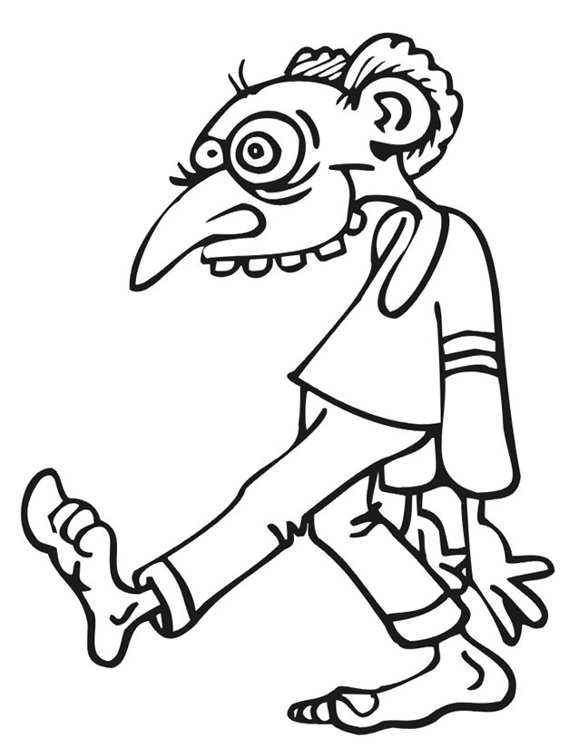 Dibujo para colorear: Zombi (Personajes) #85547 - Dibujos para Colorear e Imprimir Gratis