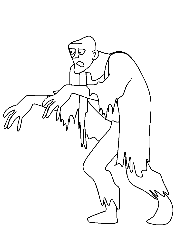 Dibujo para colorear: Zombi (Personajes) #85551 - Dibujos para Colorear e Imprimir Gratis