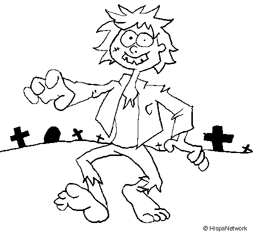 Dibujo para colorear: Zombi (Personajes) #85610 - Dibujos para Colorear e Imprimir Gratis