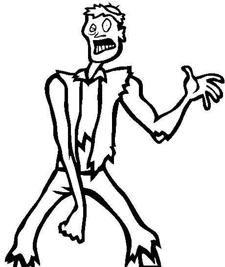 Dibujo para colorear: Zombi (Personajes) #85723 - Dibujos para Colorear e Imprimir Gratis