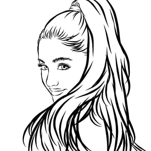 Dibujo gratuito Ariana Grande #214372 de la coleccion Personas Famosas para imprimir