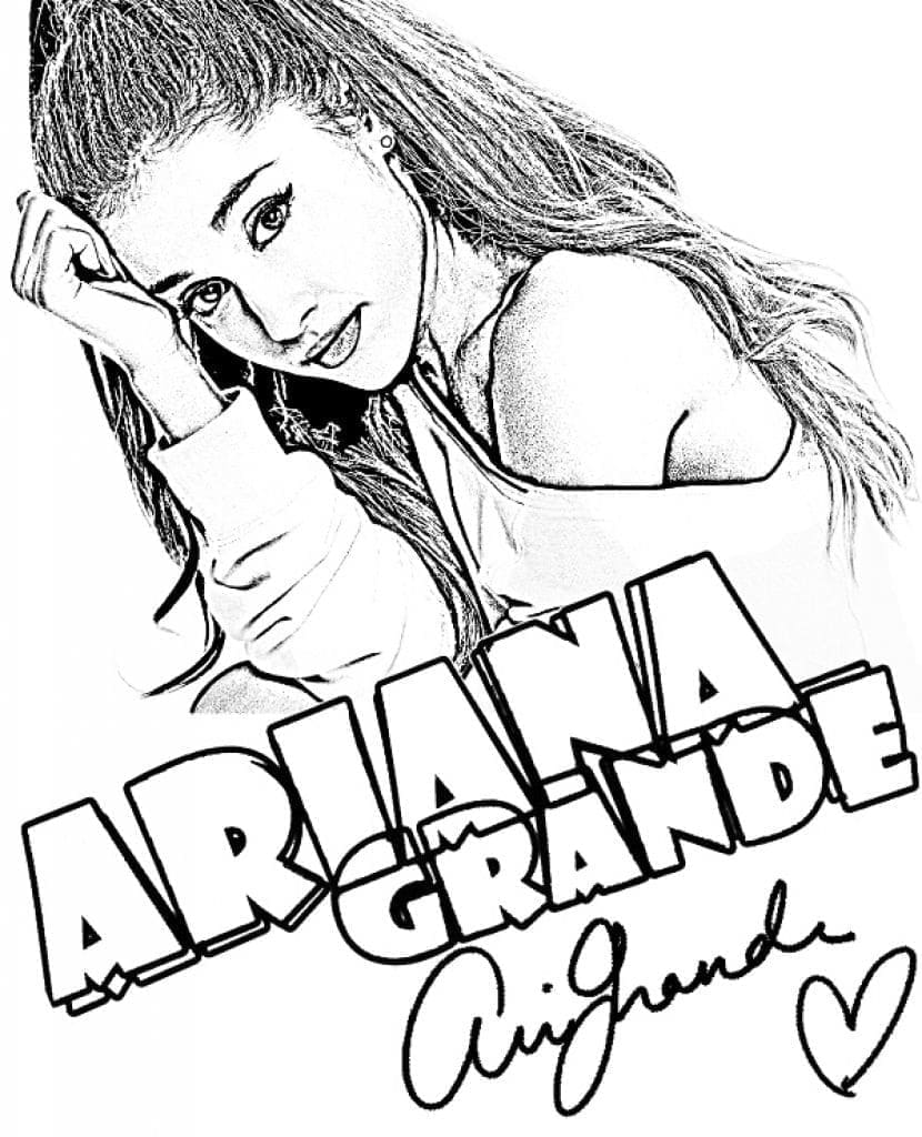 Dibujo para colorear: Ariana Grande (Personas Famosas) #214373 - Dibujos para Colorear e Imprimir Gratis