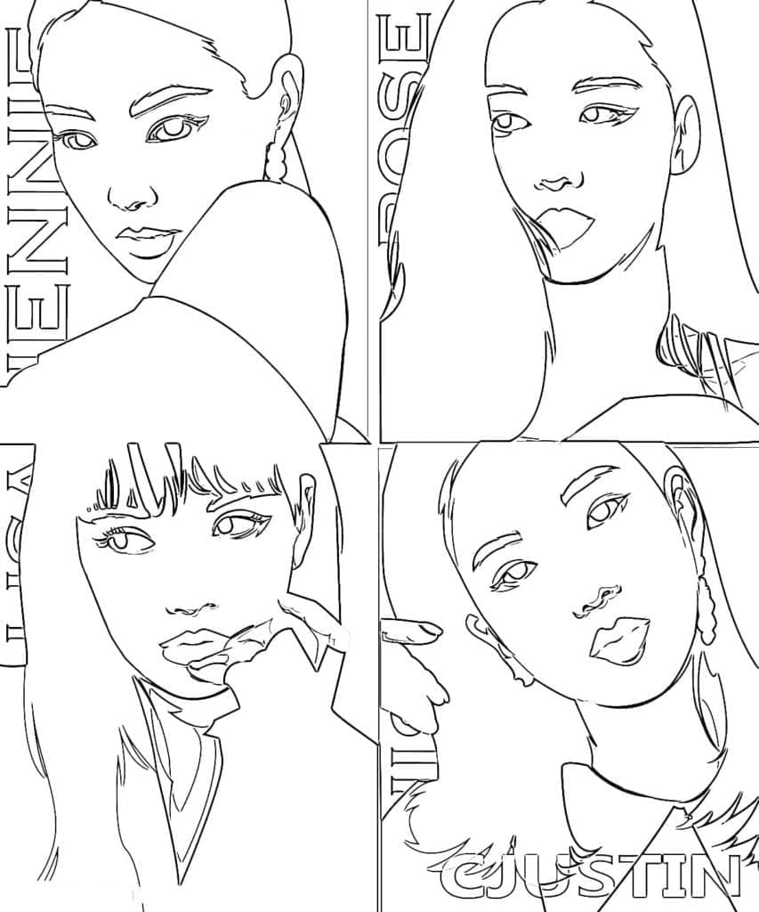 Dibujo gratuito BLACKPINK #211369 de la coleccion Personas Famosas para imprimir