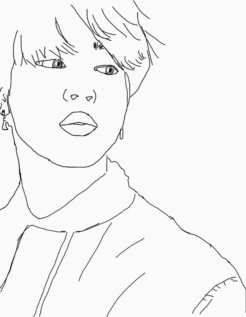 Dibujo para colorear: BTS (Personas Famosas) #202371 - Dibujos para Colorear e Imprimir Gratis