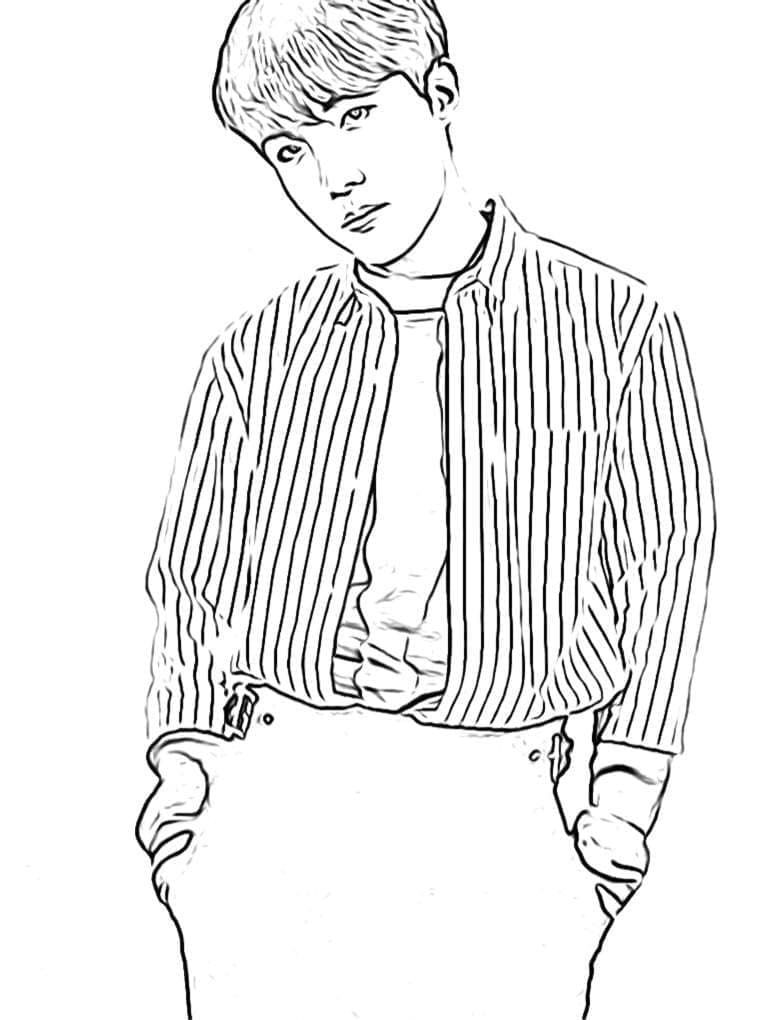 Dibujo gratuito BTS #202380 de la coleccion Personas Famosas para imprimir Dibujo gratuito BTS #202380 de la coleccion Personas Famosas para imprimir