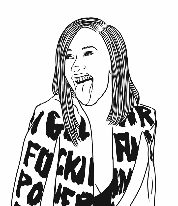Dibujo gratuito Cardi B #173557 de la coleccion Personas Famosas para imprimir Dibujo gratuito Cardi B #173557 de la coleccion Personas Famosas para imprimir