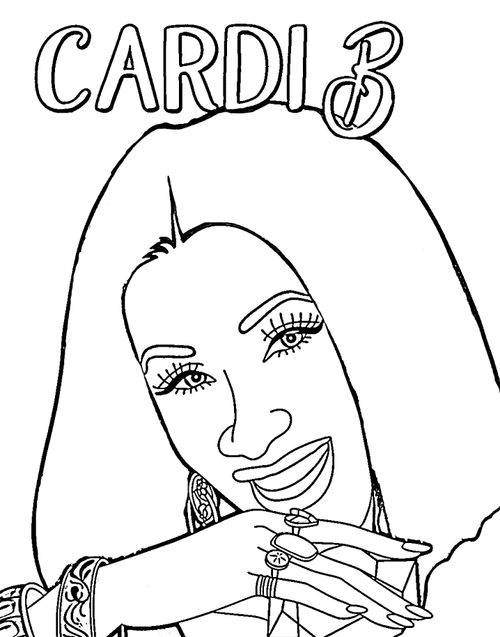 Dibujo gratuito Cardi B #173561 de la coleccion Personas Famosas para imprimir