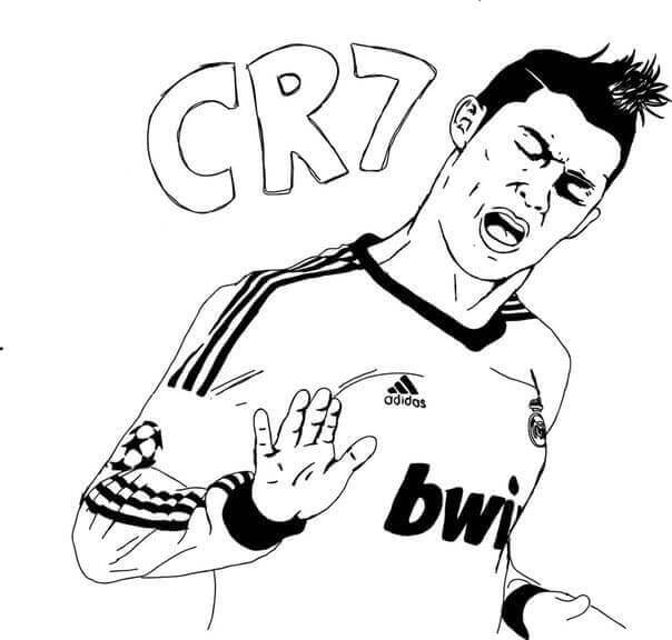 Dibujo gratuito Cristiano Ronaldo #173858 de la coleccion Personas Famosas para imprimir