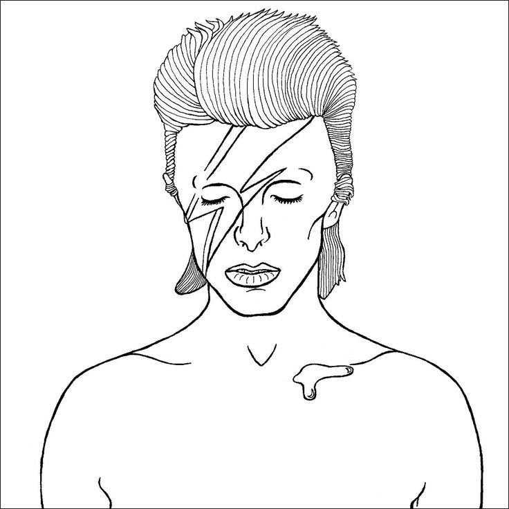 Dibujo para colorear: David Bowie (Personas Famosas) #122245 - Dibujos para Colorear e Imprimir Gratis