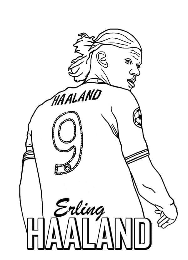 Dibujo gratuito Erling Haaland #187080 de la coleccion Personas Famosas para imprimir