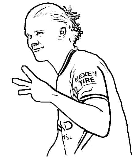Dibujo gratuito Erling Haaland #187082 de la coleccion Personas Famosas para imprimir