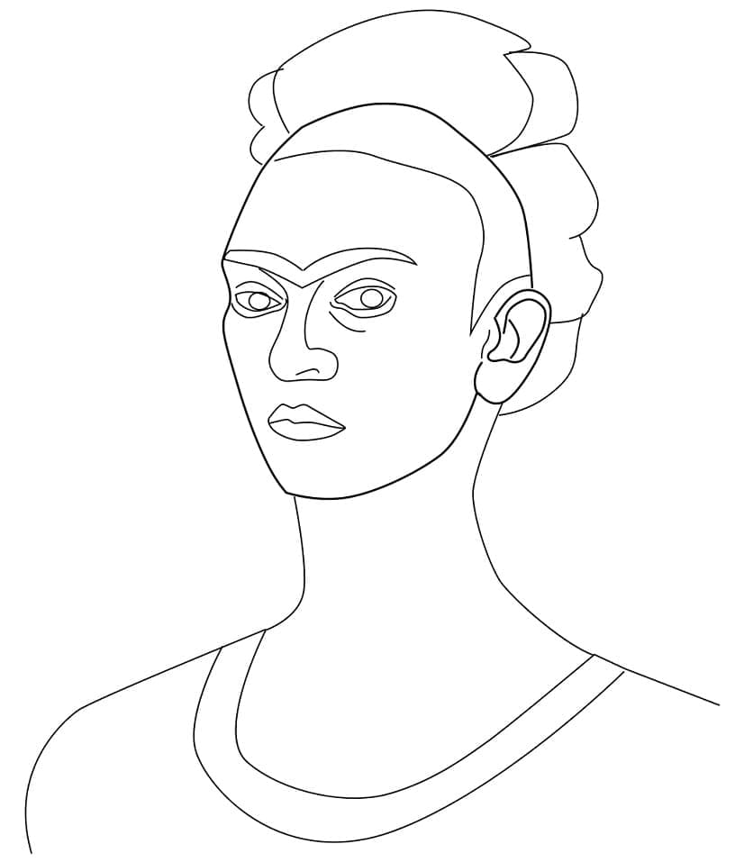 Dibujo para colorear: Frida Kahlo (Personas Famosas) #173540 - Dibujos para Colorear e Imprimir Gratis