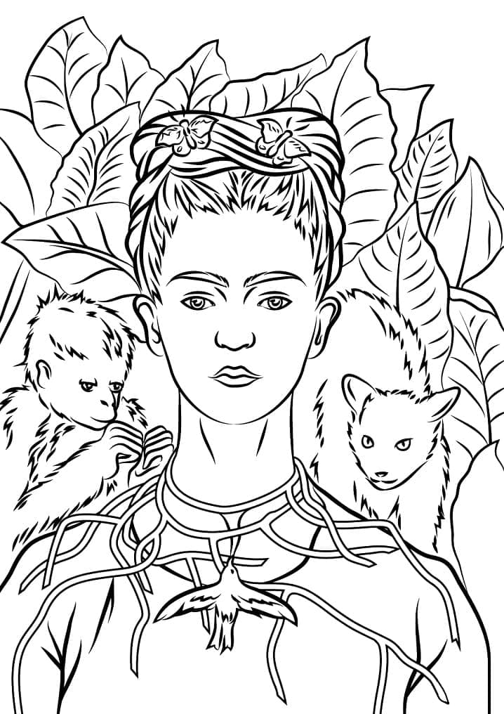 Dibujo para colorear: Frida Kahlo (Personas Famosas) #173546 - Dibujos para Colorear e Imprimir Gratis