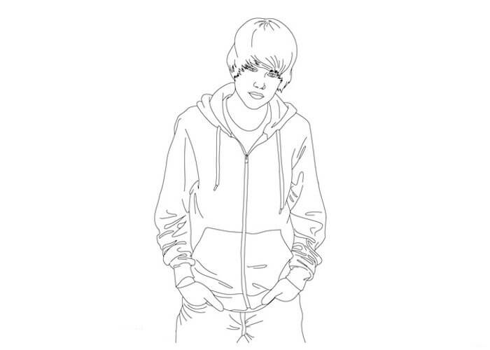 Dibujo gratuito Justin Bieber #172852 de la coleccion Personas Famosas para imprimir