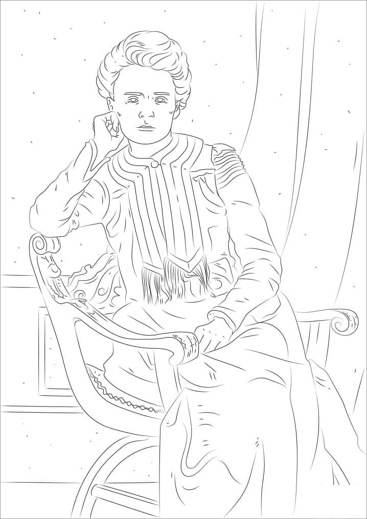 Dibujo gratuito Marie Curie #173594 de la coleccion Personas Famosas para imprimir