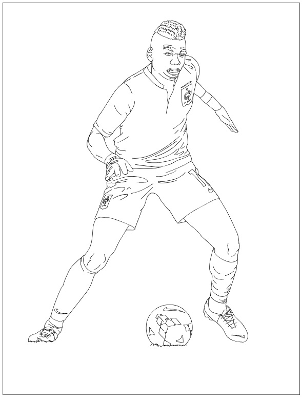 Dibujo gratuito Paul Pogba #174710 de la coleccion Personas Famosas para imprimir