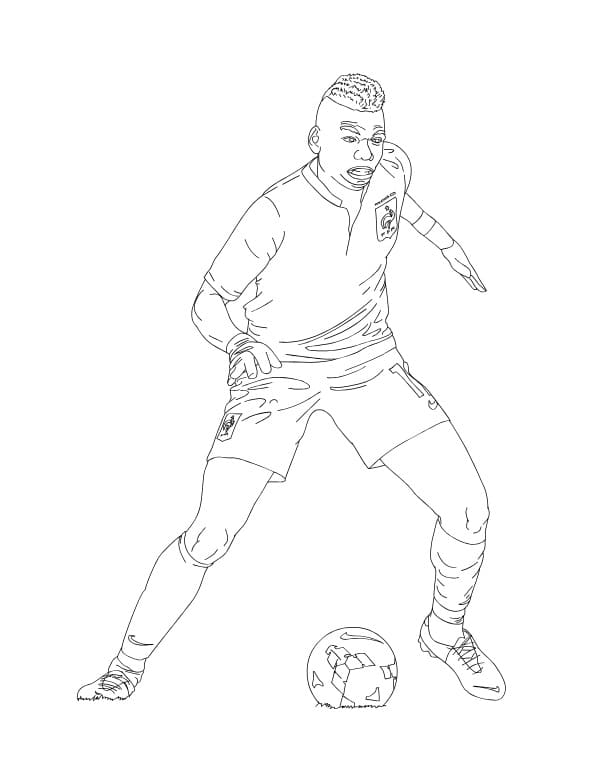 Dibujo gratuito Paul Pogba #174715 de la coleccion Personas Famosas para imprimir