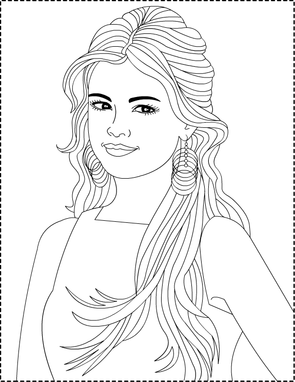 Dibujo gratuito Selena Gomez #123815 de la coleccion Personas Famosas para imprimir