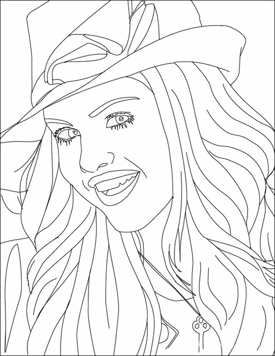 Dibujo para colorear: Selena Gomez (Personas Famosas) #123824 - Dibujos para Colorear e Imprimir Gratis