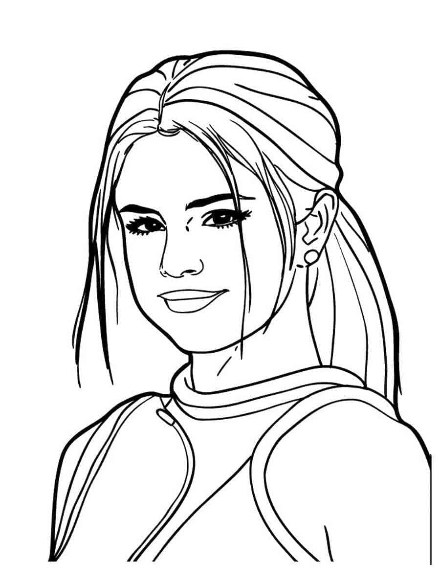Dibujo para colorear: Selena Gomez (Personas Famosas) #214827 - Dibujos para Colorear e Imprimir Gratis