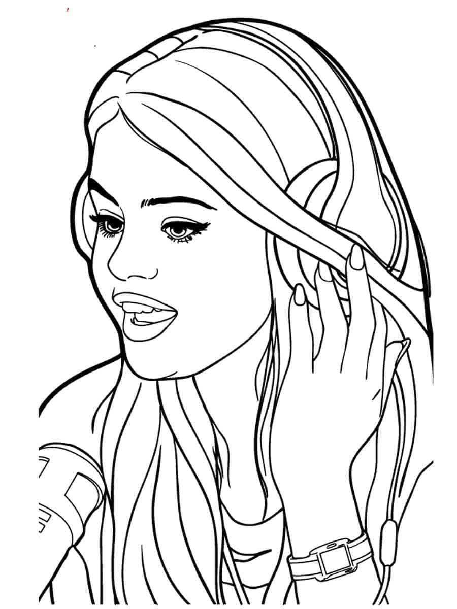 Dibujo para colorear: Selena Gomez (Personas Famosas) #214832 - Dibujos para Colorear e Imprimir Gratis