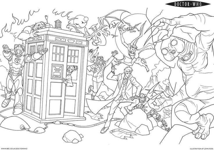 Dibujo para colorear: Doctor Who (Programas de televisión) #153108 - Dibujos para Colorear e Imprimir Gratis