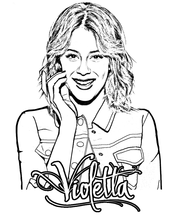 Dibujo para colorear: Violetta (Programas de televisión) #170448 - Dibujos para Colorear e Imprimir Gratis