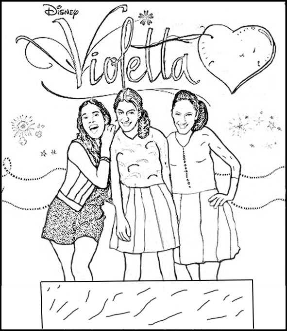 Dibujo para colorear: Violetta (Programas de televisión) #170461 - Dibujos para Colorear e Imprimir Gratis