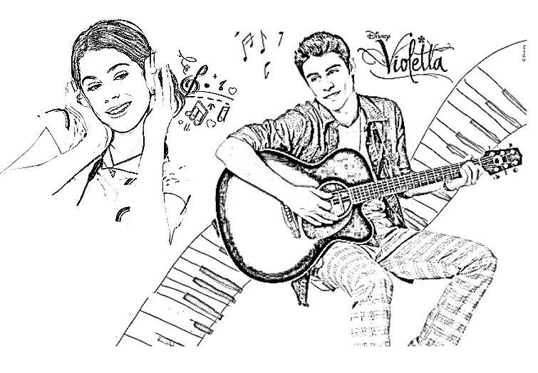 Dibujo para colorear: Violetta (Programas de televisión) #170480 - Dibujos para Colorear e Imprimir Gratis