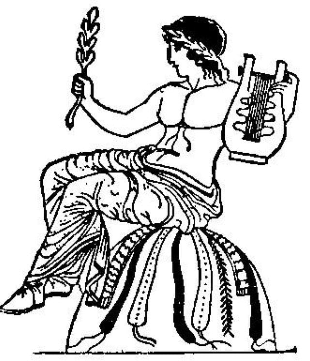 Dibujo gratuito Apolo #189860 de la coleccion Religión y Mitología para imprimir
