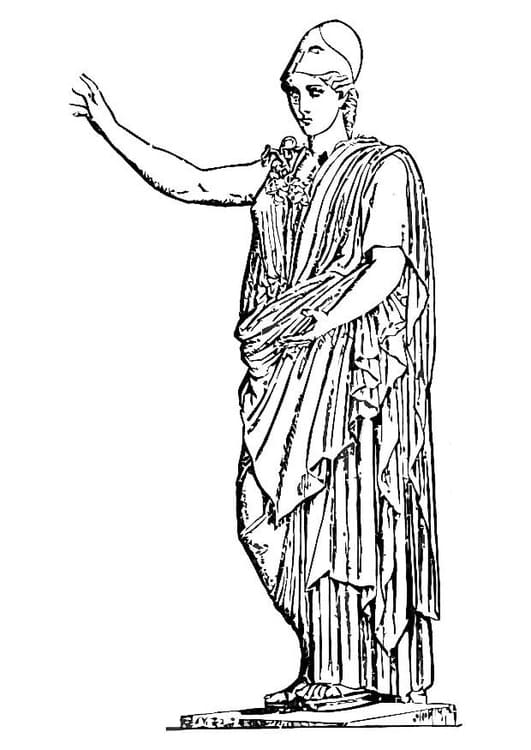 Dibujo gratuito Atenea #189654 de la coleccion Religión y Mitología para imprimir