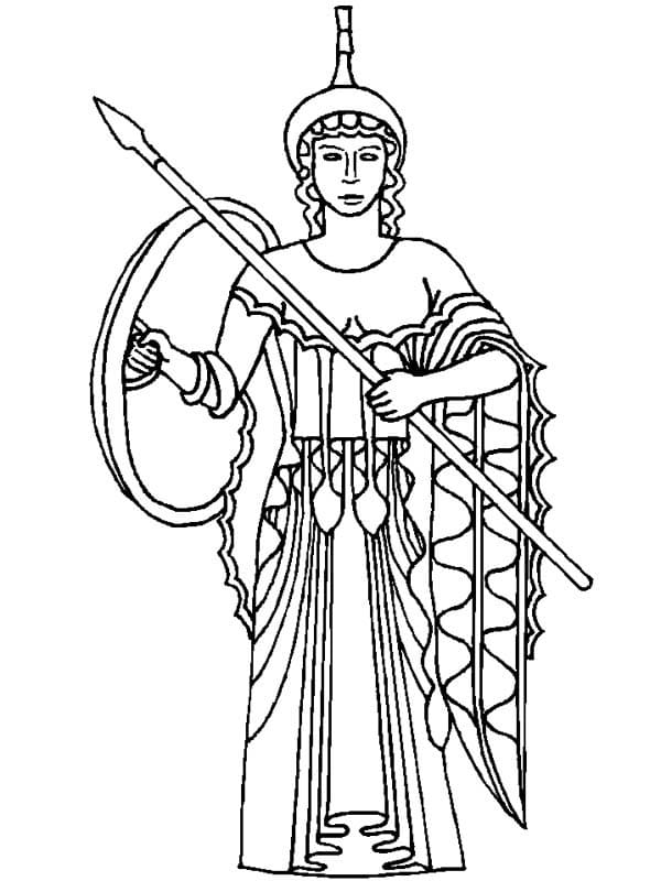 Dibujo gratuito Atenea #189658 de la coleccion Religión y Mitología para imprimir