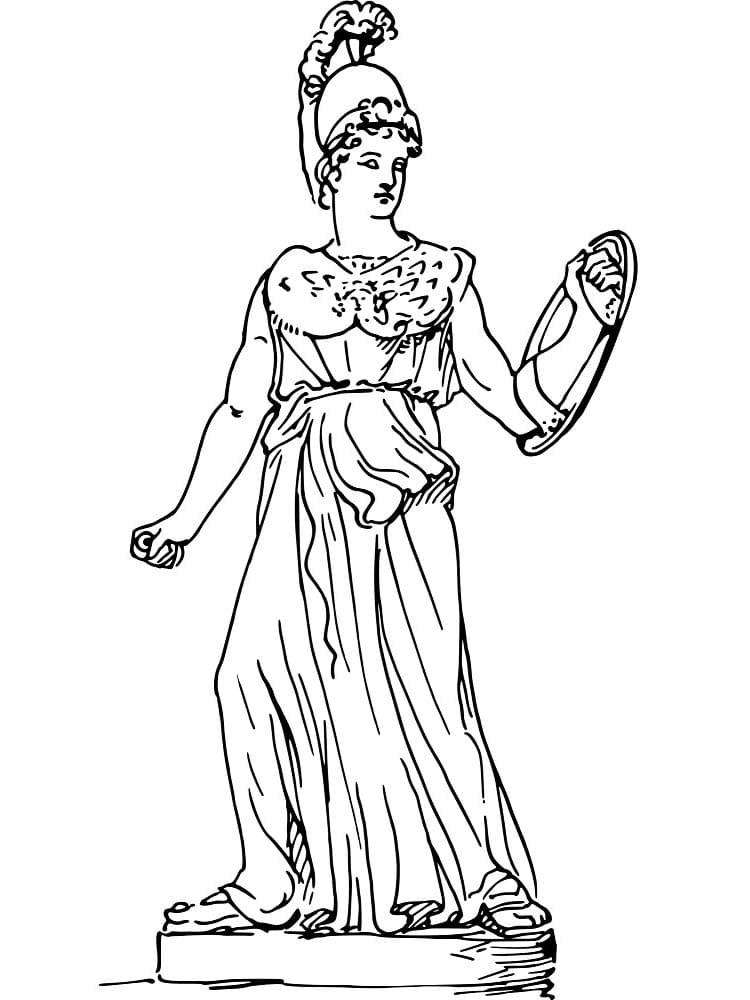 Dibujo gratuito Atenea #189666 de la coleccion Religión y Mitología para imprimir