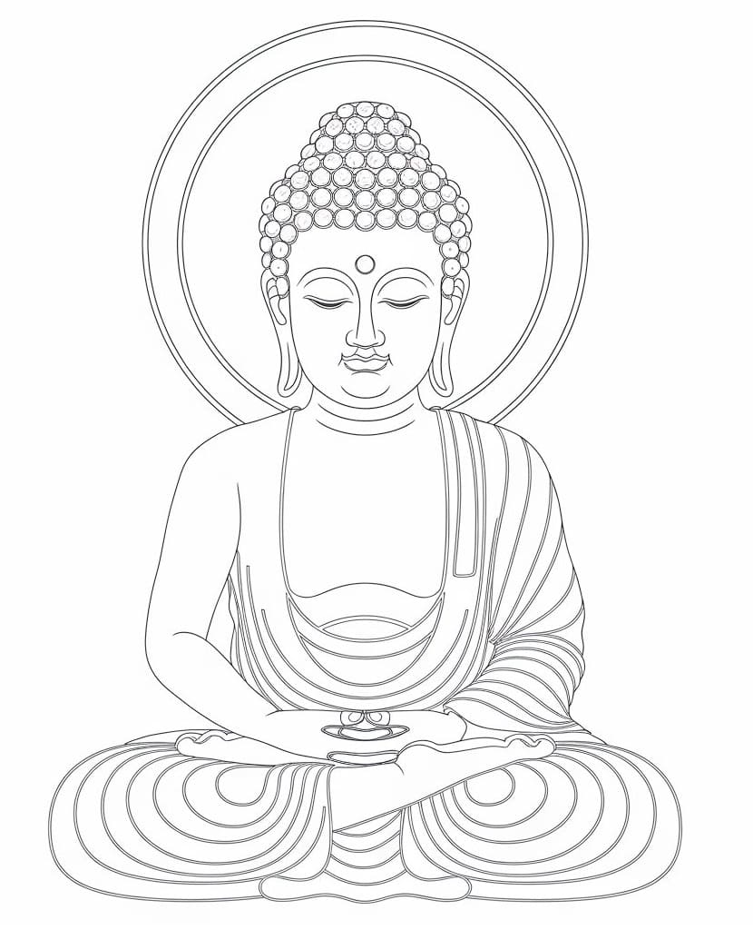 Dibujo gratuito Buda #216112 de la coleccion Religión y Mitología para imprimir