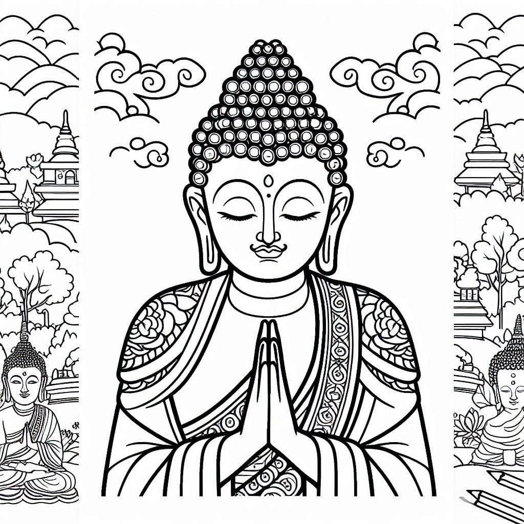 Dibujo para colorear: Buda (Religión y Mitología) #216121 - Dibujos para Colorear e Imprimir Gratis