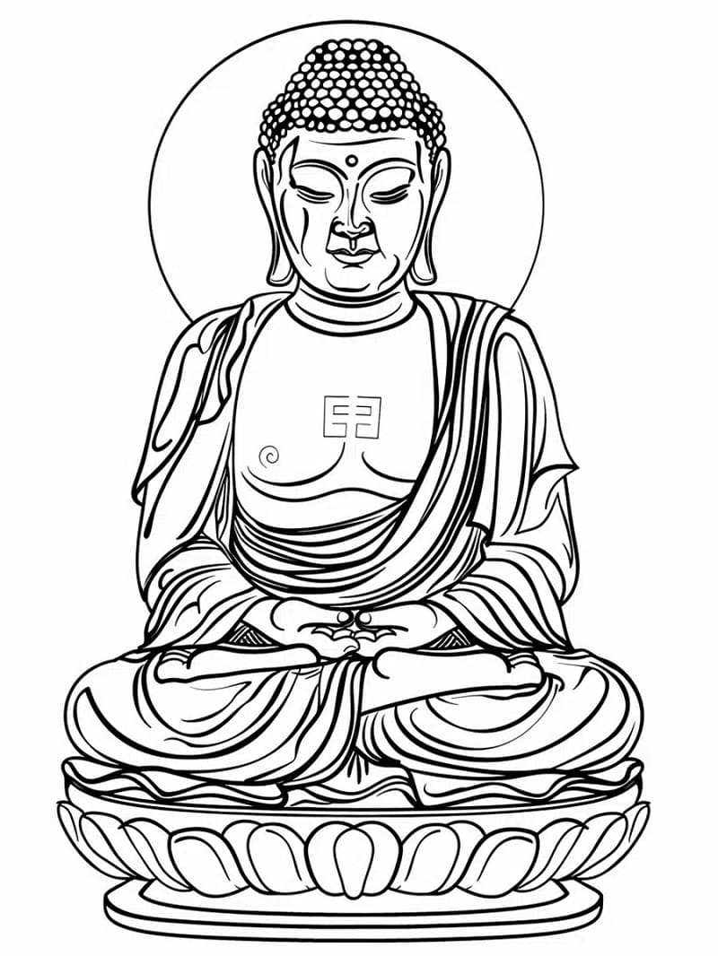 Dibujo para colorear: Buda (Religión y Mitología) #216132 - Dibujos para Colorear e Imprimir Gratis