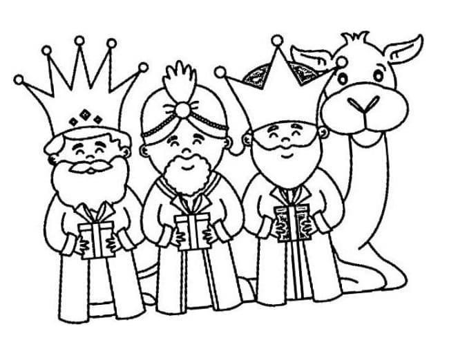 Dibujo para colorear: Los Reyes Magos (Religión y Mitología) #217802 - Dibujos para Colorear e Imprimir Gratis