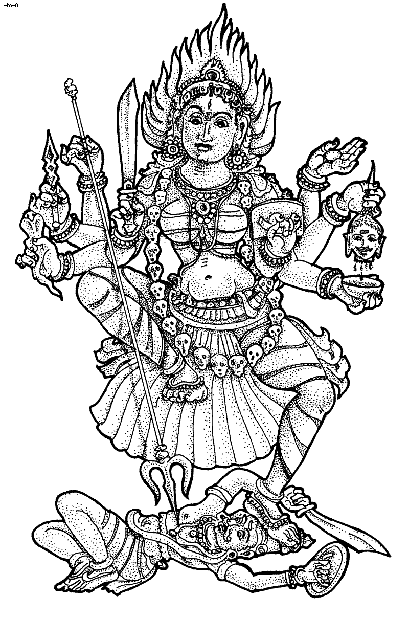 Dibujo para colorear: Mitología Hindú (Religión y Mitología) #109418 - Dibujos para Colorear e Imprimir Gratis