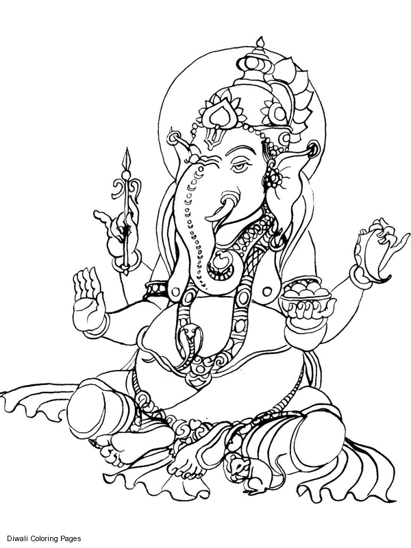 Dibujo para colorear: Mitología Hindú (Religión y Mitología) #109437 - Dibujos para Colorear e Imprimir Gratis