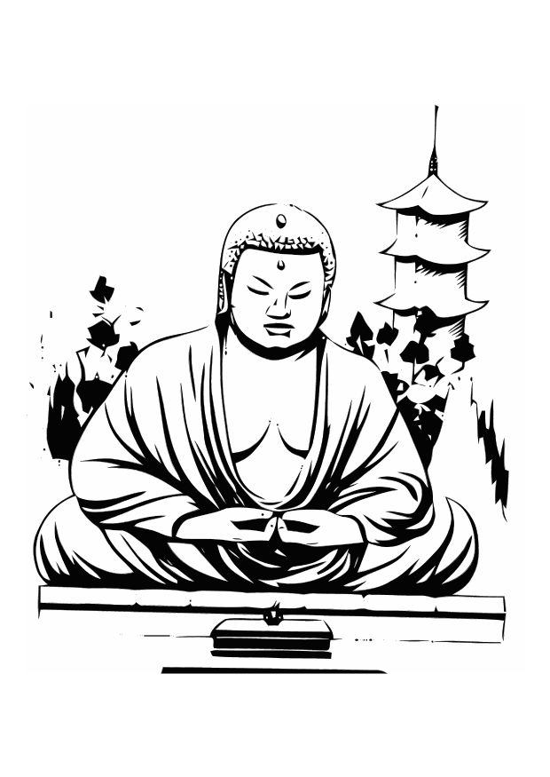 Dibujo gratuito Mitología Hindú: Buda #89527 de la coleccion Religión y Mitología para imprimir
