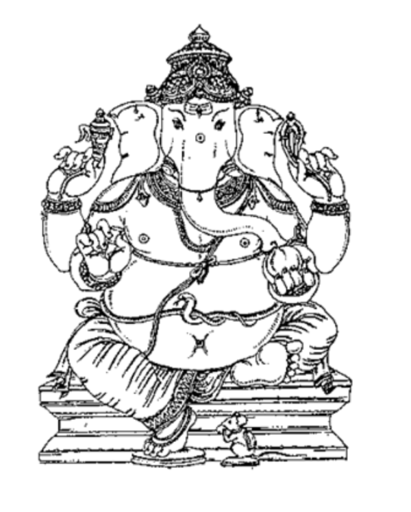 Dibujo gratuito Mitología Hindú: Ganesh #96862 de la coleccion Religión y Mitología para imprimir